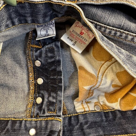 Lucky Brand Women's Sz 8/29 Dungaress Dark Wash Denim M.Rise Flare Western Rodeo - Picture 6 of 12